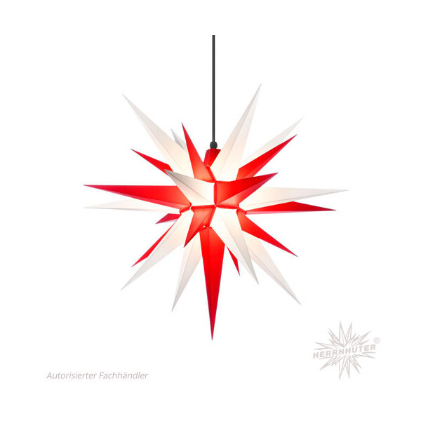 Herrnhuter Sterne Plastik Stern A7,68 cm weiß/ rot