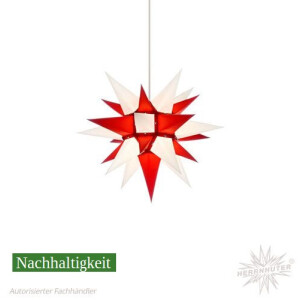 Herrnhuter Sterne Papier Stern I4,40 cm weiß/rot