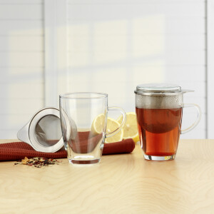 Bohemia Simax Tea for one Tee Glas mit Sieb und Deckel