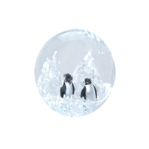 Traum Kugel Briefbeschwerer medium Pinguin 7 cm