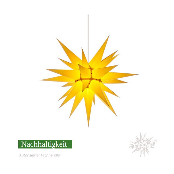 Herrnhuter Sterne Papier Stern I6,60 cm gelb