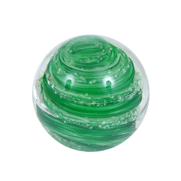 Traum Kugel Briefbeschwerer medium grüne Spirale 7 cm